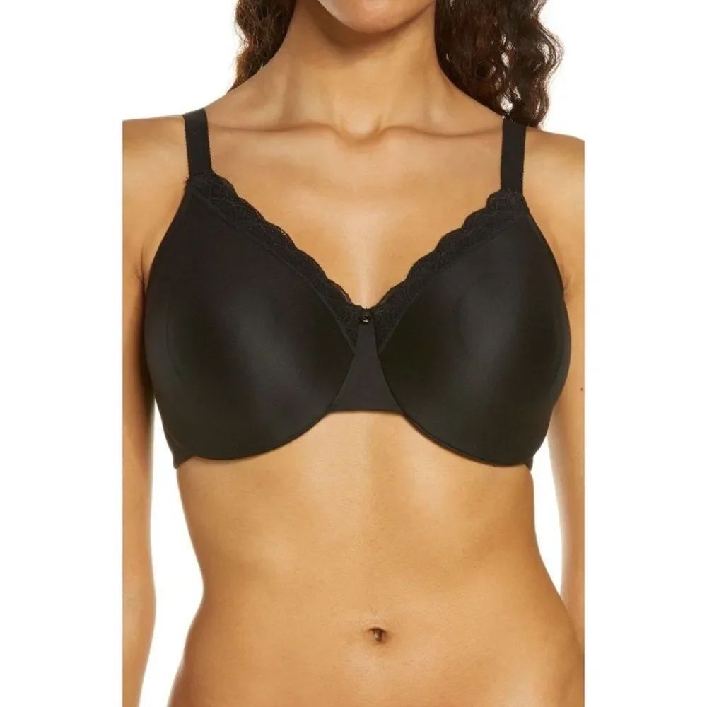 NWT Chantelle C Comfort Full Coverage Molded Underwire Bra in Black Size 42F